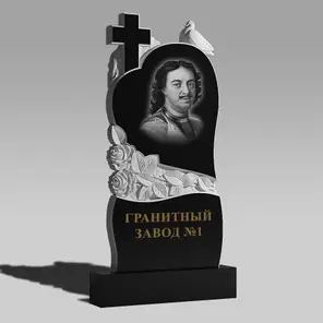 3159 Надгробие резное с крестом и розами