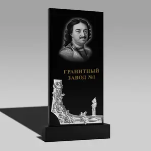 3183 Памятник резной с розами и свечой