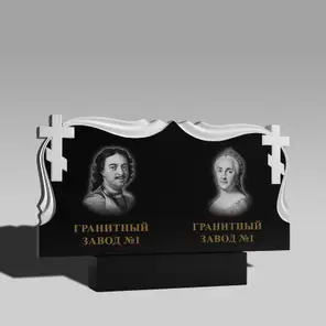 165 Памятник горизонтальный зеркальная с крестом