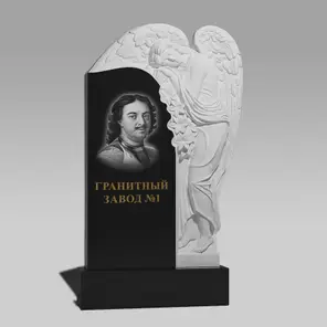 3086 Мемориальное надгробие ангел с цветами