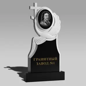 3040 Мемориальный памятник лебедь с крестом
