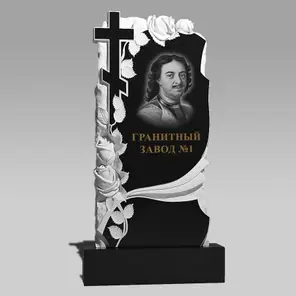 3102 Памятник резной розы с крестом